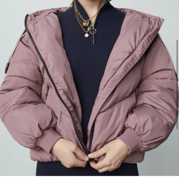 Zara Water Repellent Hooded Jacket Mauve - Picture 9 of 13
